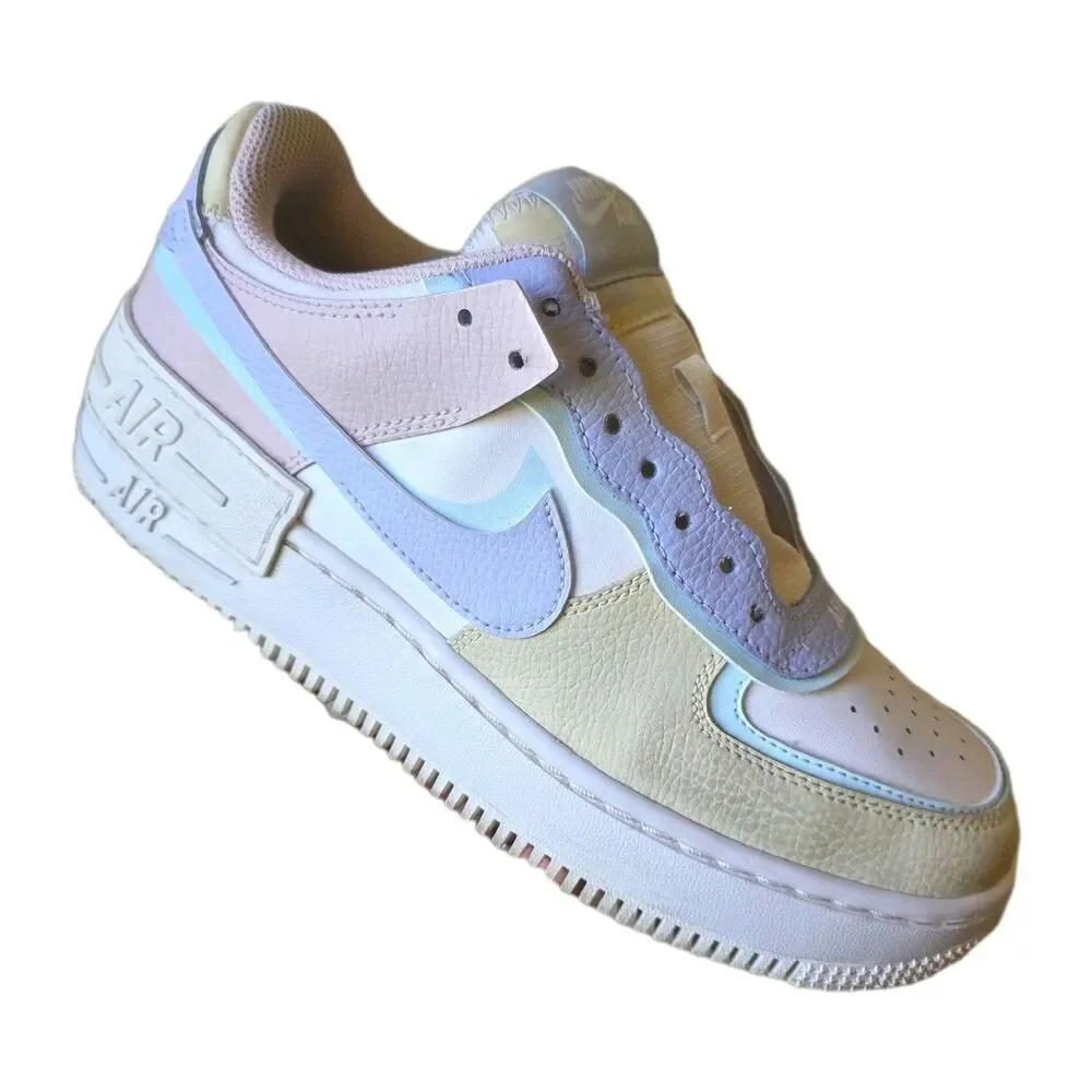 Nike Women's Air Force 1 Shadow sneakers 2020 Size 8.5 pastel summit CI0919-106 - Picture 1 of 8